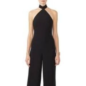 Black Amanda Uprichard Andres halter jumpsuit  0P